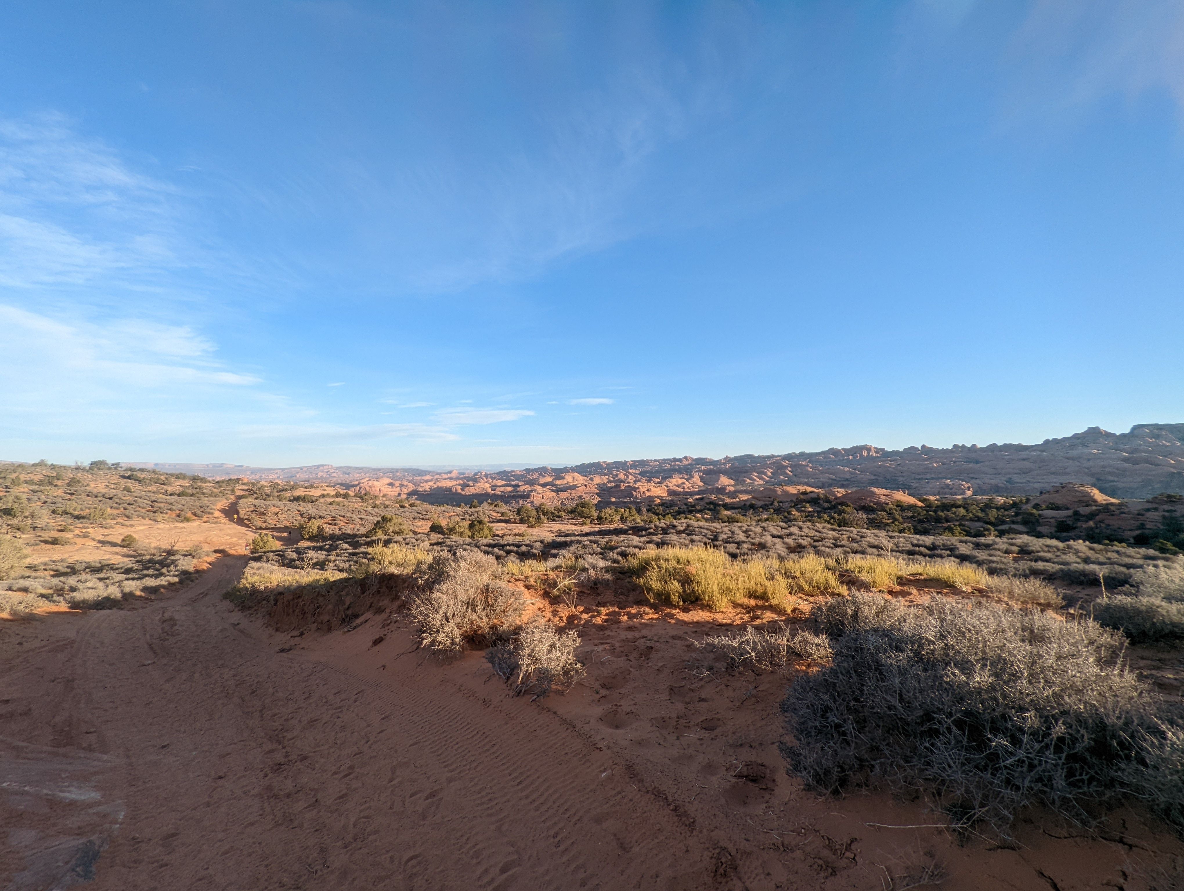 Sandy Jeep road along the Moab Behind the Rocks 50k race course