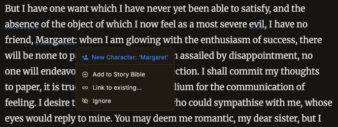 Fiction LSP NER character detection