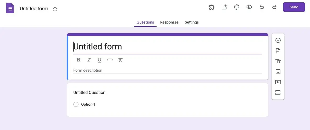 Google Forms name, title, documentTitle