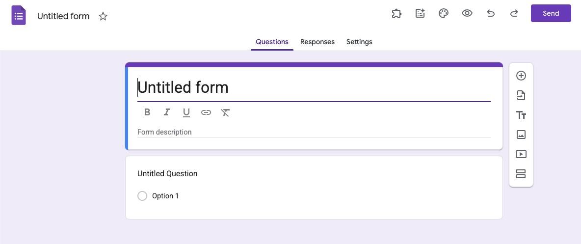 Google Forms name, title, documentTitle